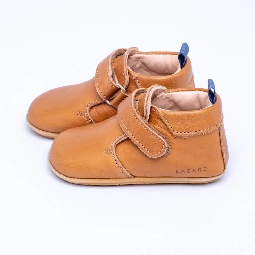 lazare chaussons bebe achille marron brownie