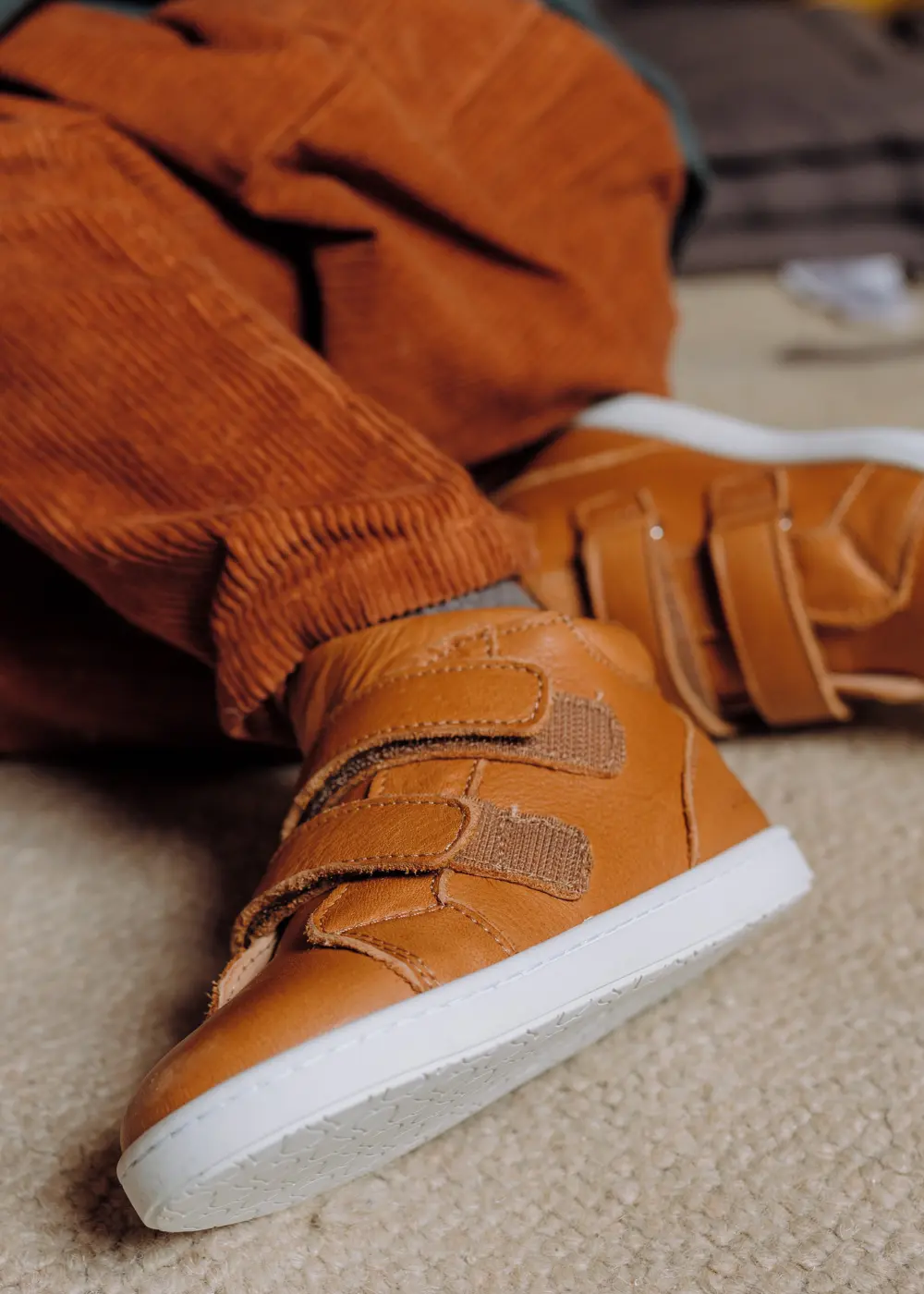 chaussures hector marron a scratch porté